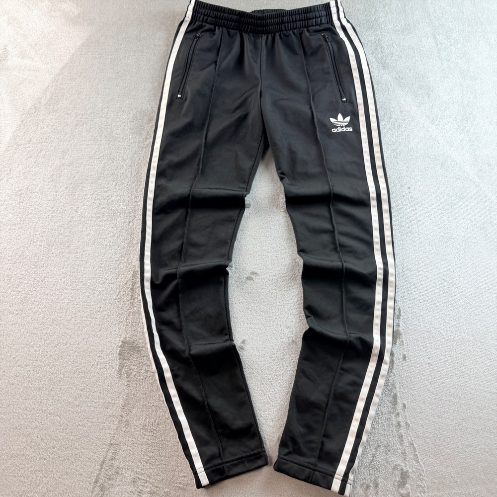 Adidas Originals Men's XS SST Track Pants Black White 3-Stripes BK7405